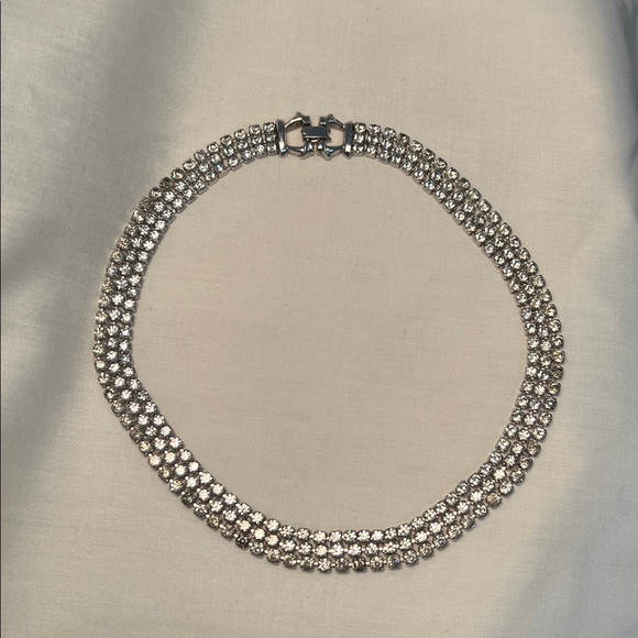 Vintage Rhinestone Necklace - Picture 1 of 8